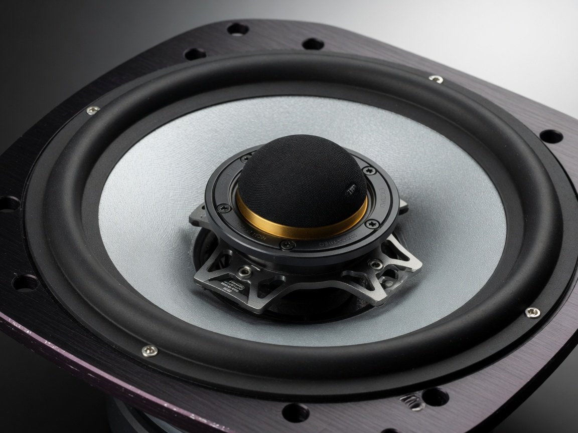 Close-up of Dynaudio MSP cone driver and 28mm Cerotar tweeter showing driver technology detail