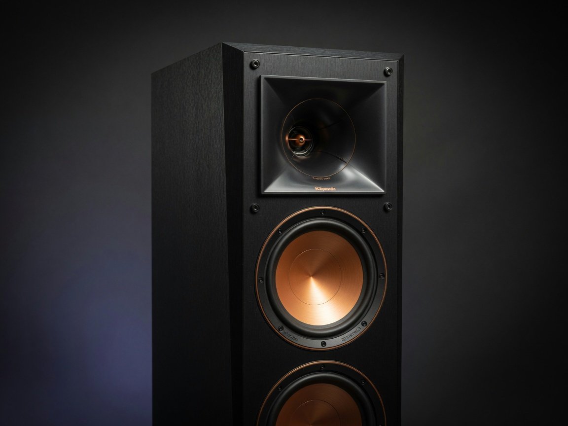 Klipsch RP-8060FA Reference Premiere floor-standing speaker showing Tractrix horn tweeter and Cerametallic woofer cones